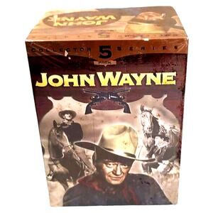 Vntg 1997 John Wayne 5 Pack Collector Series VHS Movie Collectibles GoodTimes